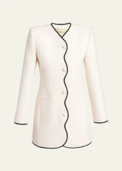 Valentino GaravaniWave Trim Minidress