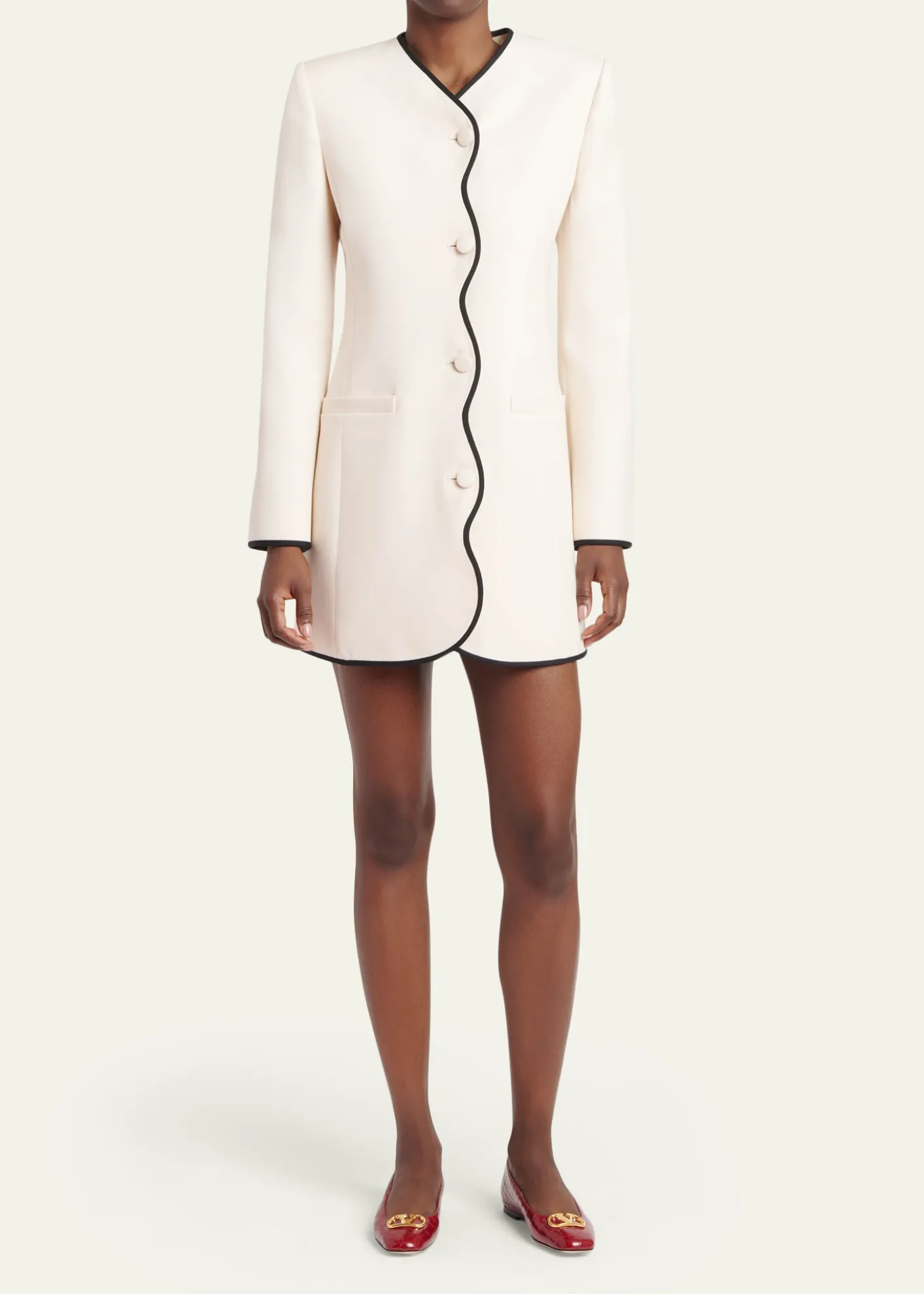 Valentino GaravaniWave Trim Minidress