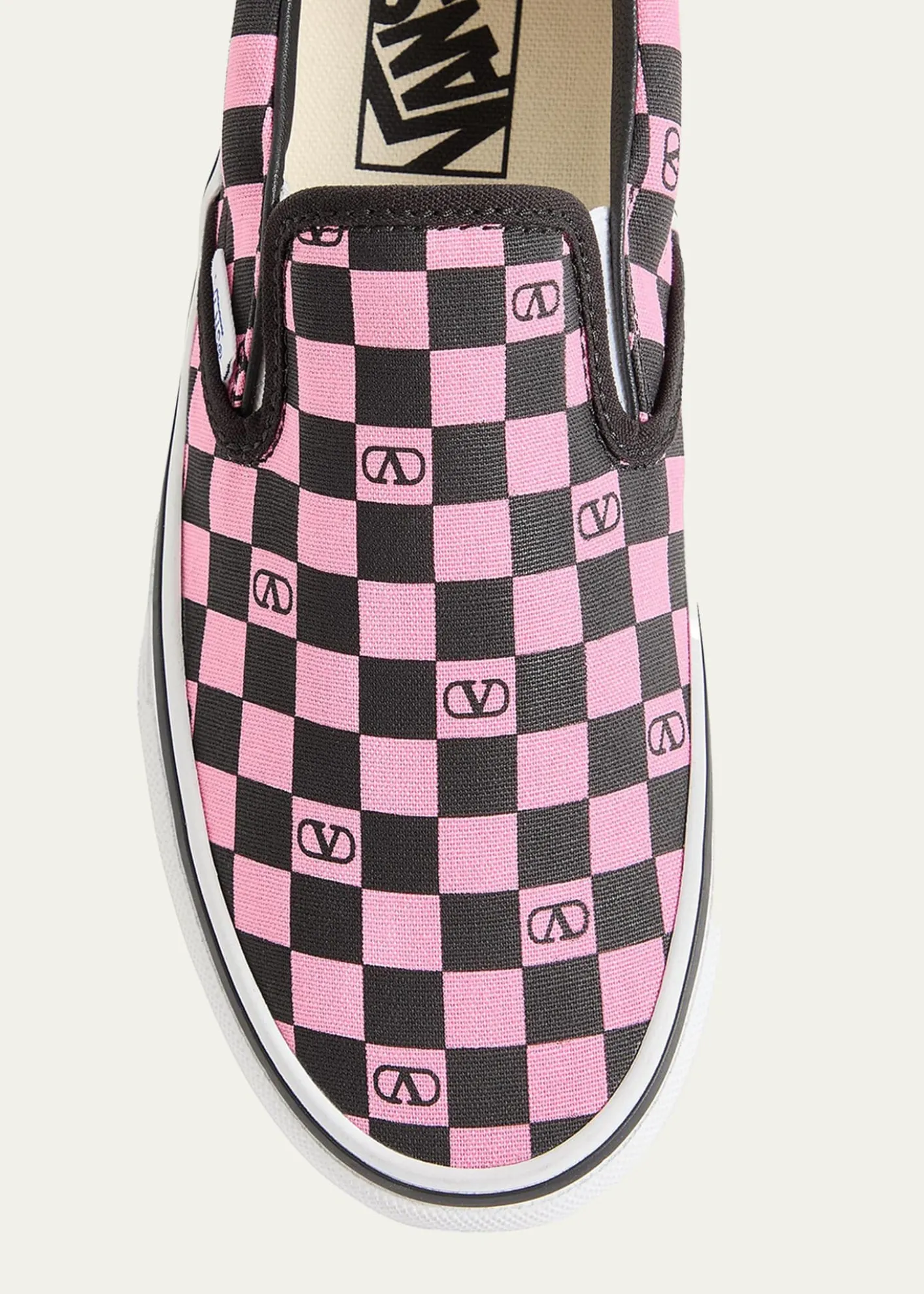 Valentino Garavanix Vans Classic Slip-On Checkerboard Shoes