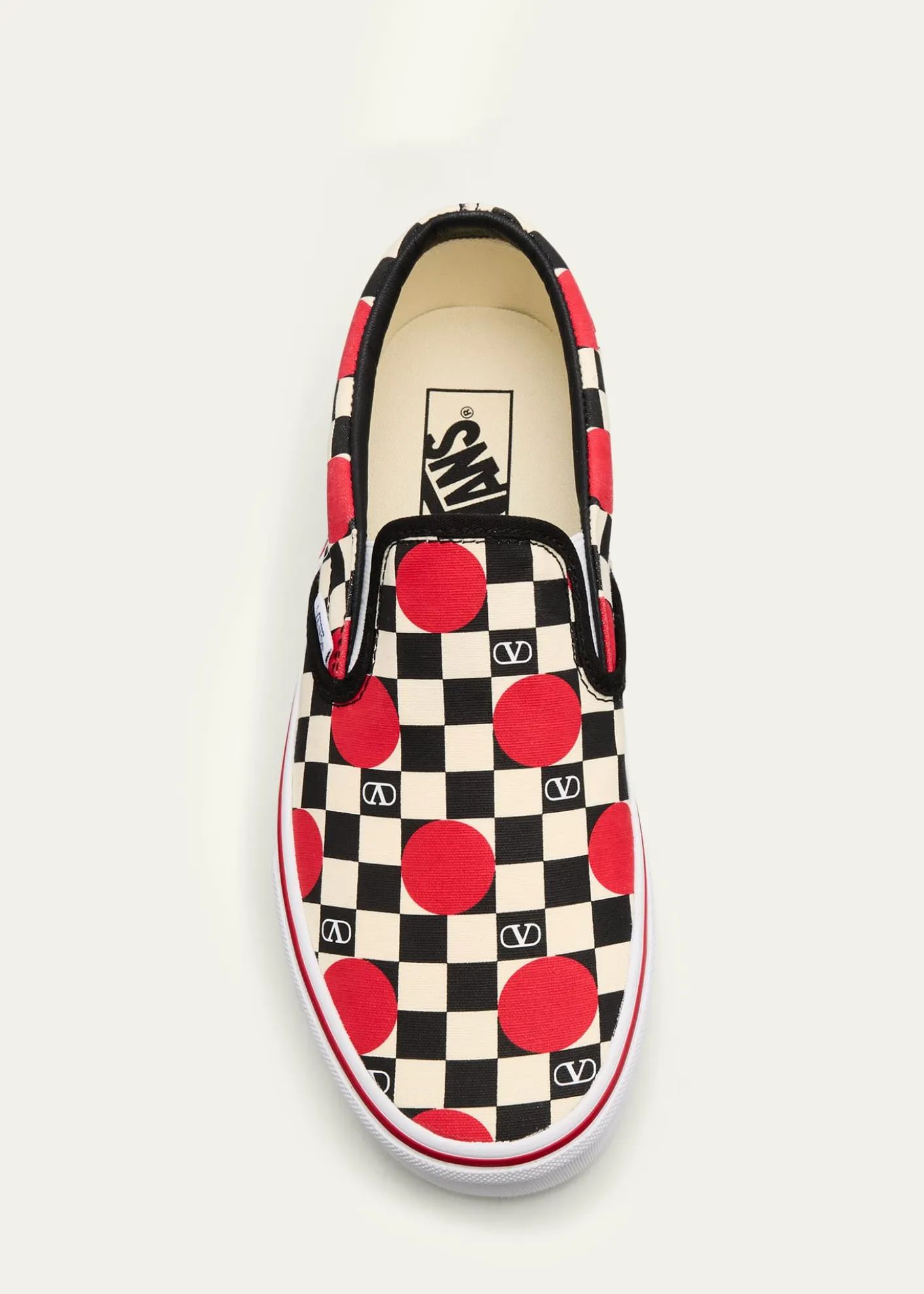 Valentino Garavanix Vans Classic Slip-On Checkerboard Shoes