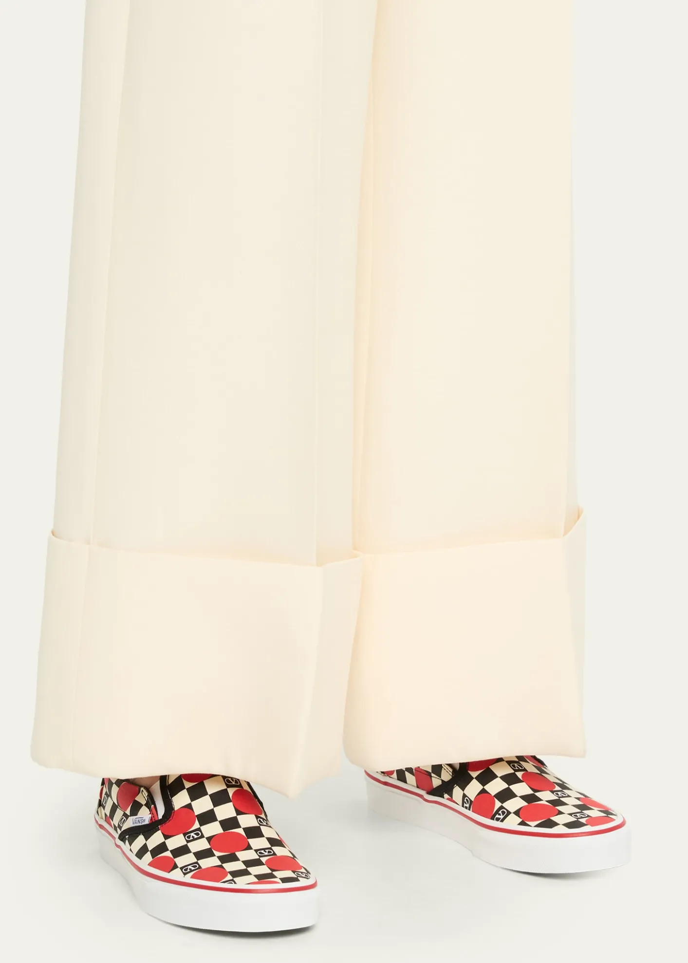 Valentino Garavanix Vans Classic Slip-On Checkerboard Shoes