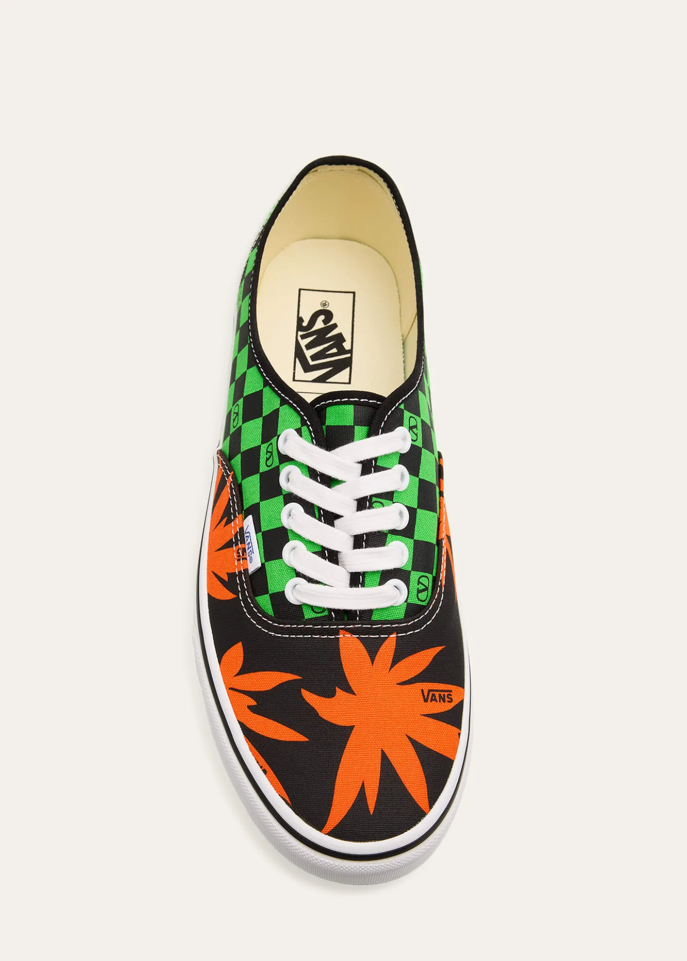 Valentino Garavanix Vans Men's Tess St VLogo Tropical Canvas Low-Top Sneakers