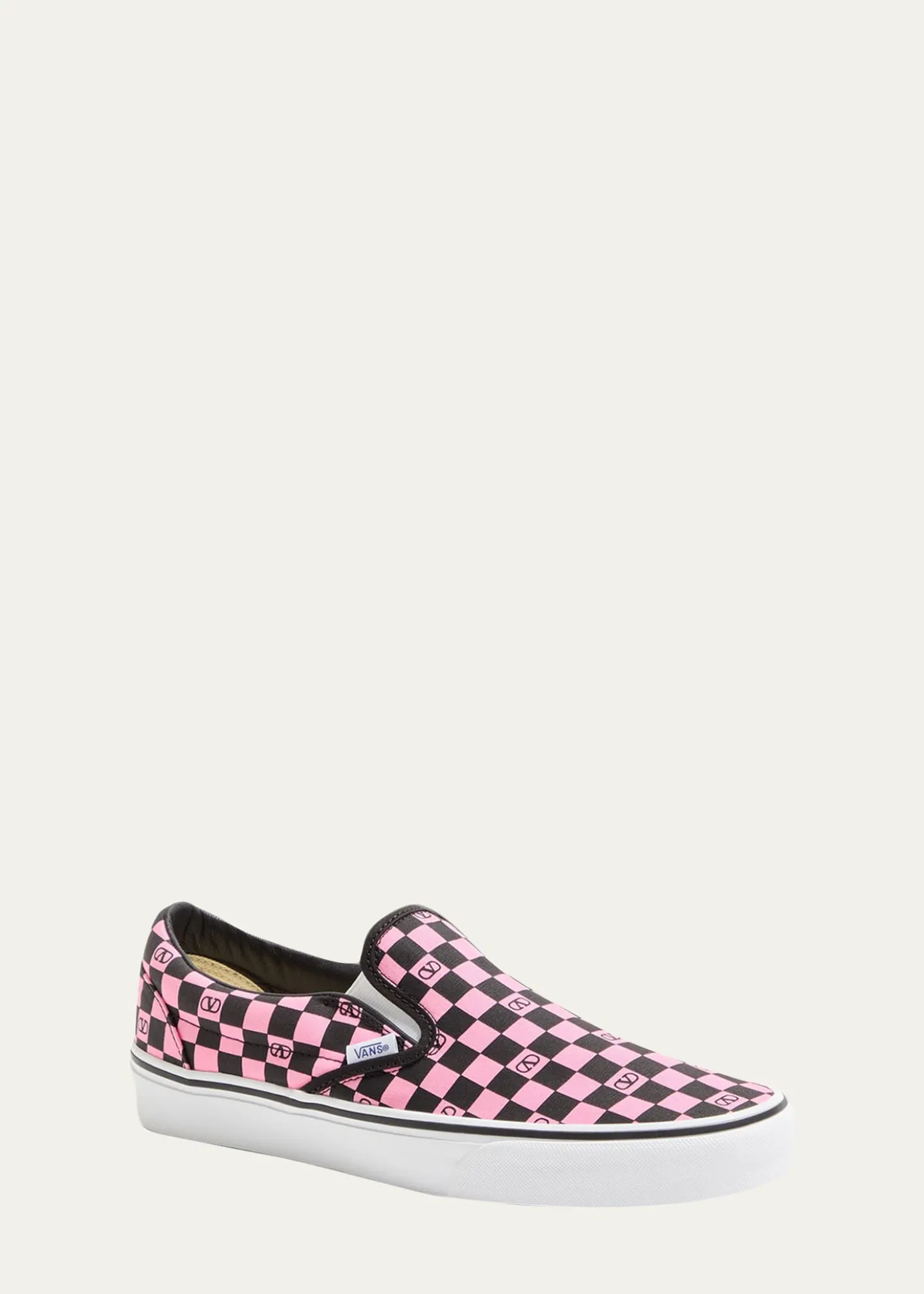 Valentino Garavanix Vans Men's VLogo Checkerboard Classic Slip-On Sneakers