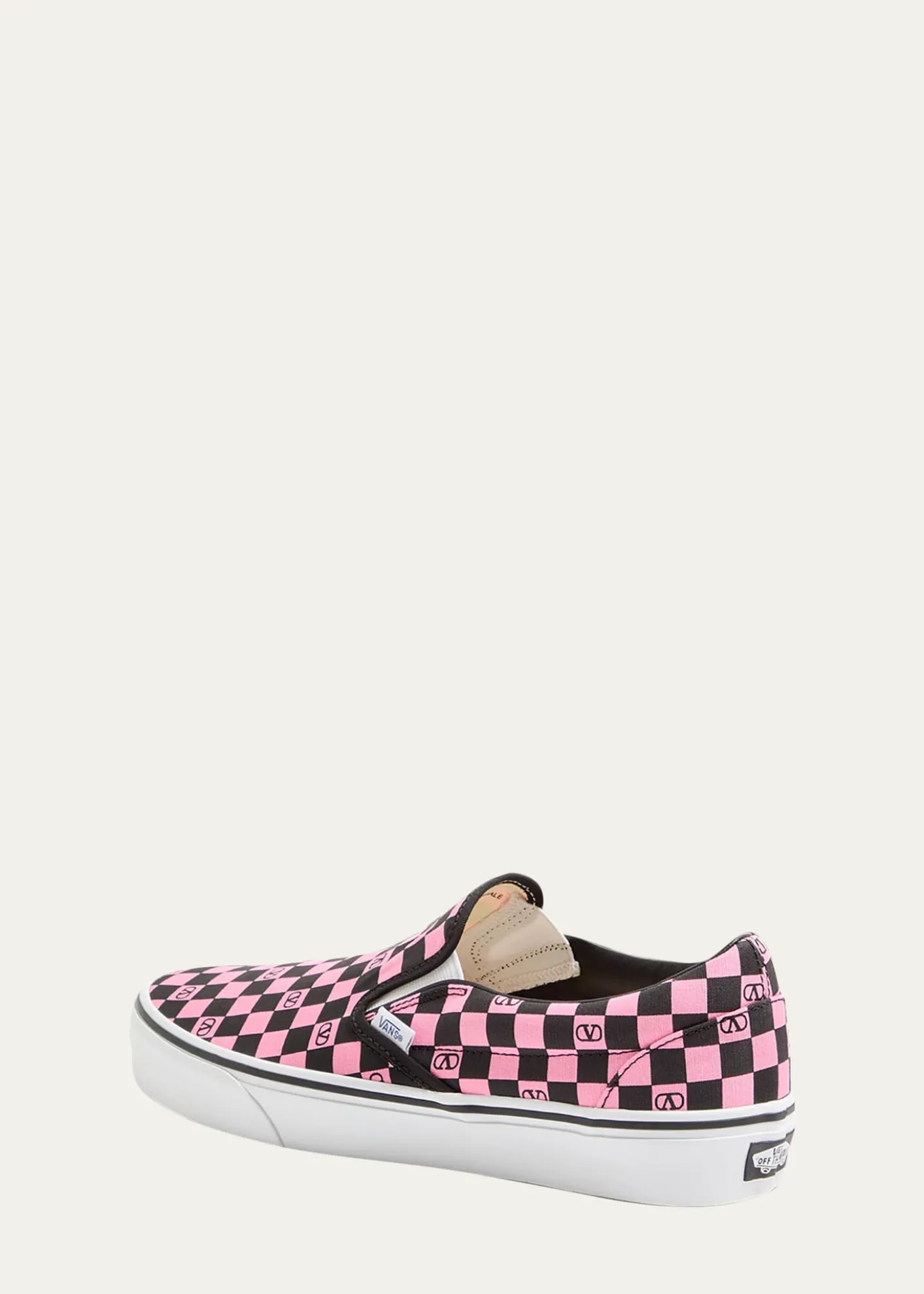 Valentino Garavanix Vans Men's VLogo Checkerboard Classic Slip-On Sneakers