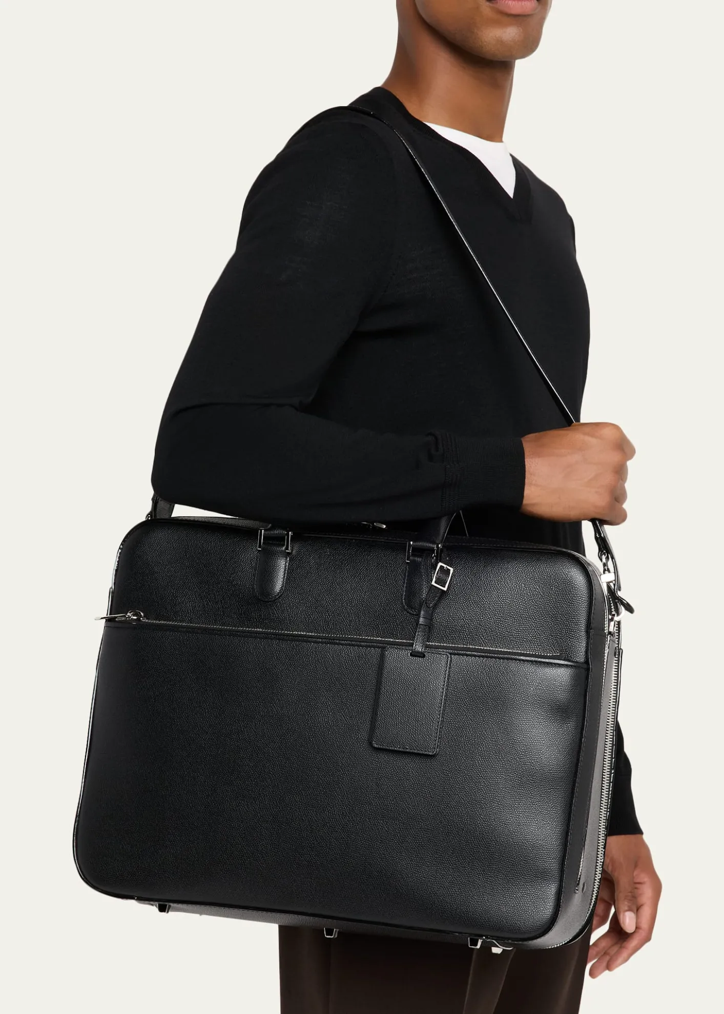 ValextraMen's Avietta Millepunte Calfskin Travel Suitcase