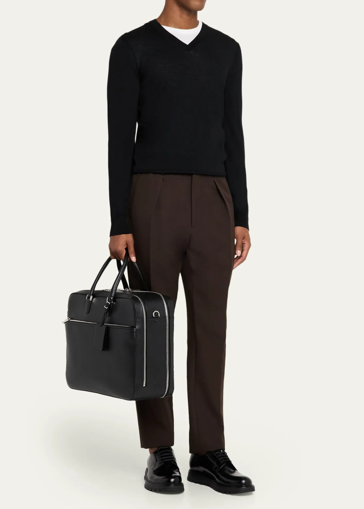 ValextraMen's Avietta Millepunte Calfskin Travel Suitcase