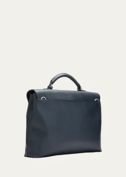 ValextraMen's Avietta Pebble Leather Briefcase