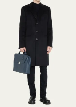 ValextraMen's Avietta Pebble Leather Briefcase