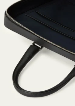 ValextraMen's Avietta Top-Handle Calfskin Briefcase with Zip Pocket