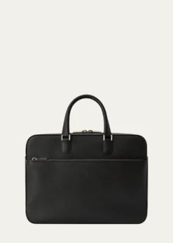 ValextraMen's Avietta Top-Handle Calfskin Briefcase with Zip Pocket