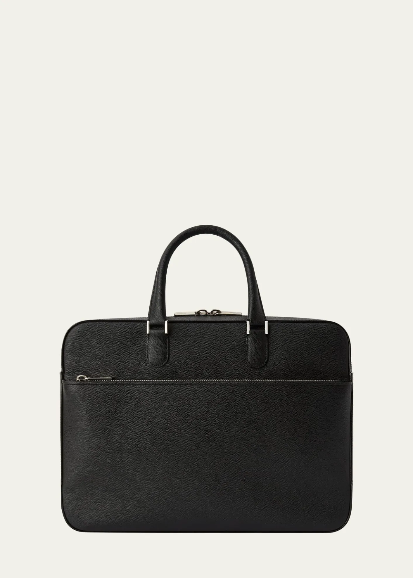 ValextraMen's Avietta Top-Handle Calfskin Briefcase with Zip Pocket