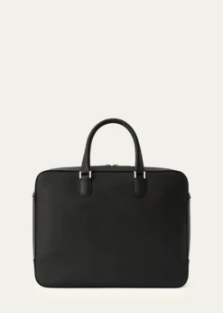 ValextraMen's Avietta Top-Handle Calfskin Briefcase with Zip Pocket