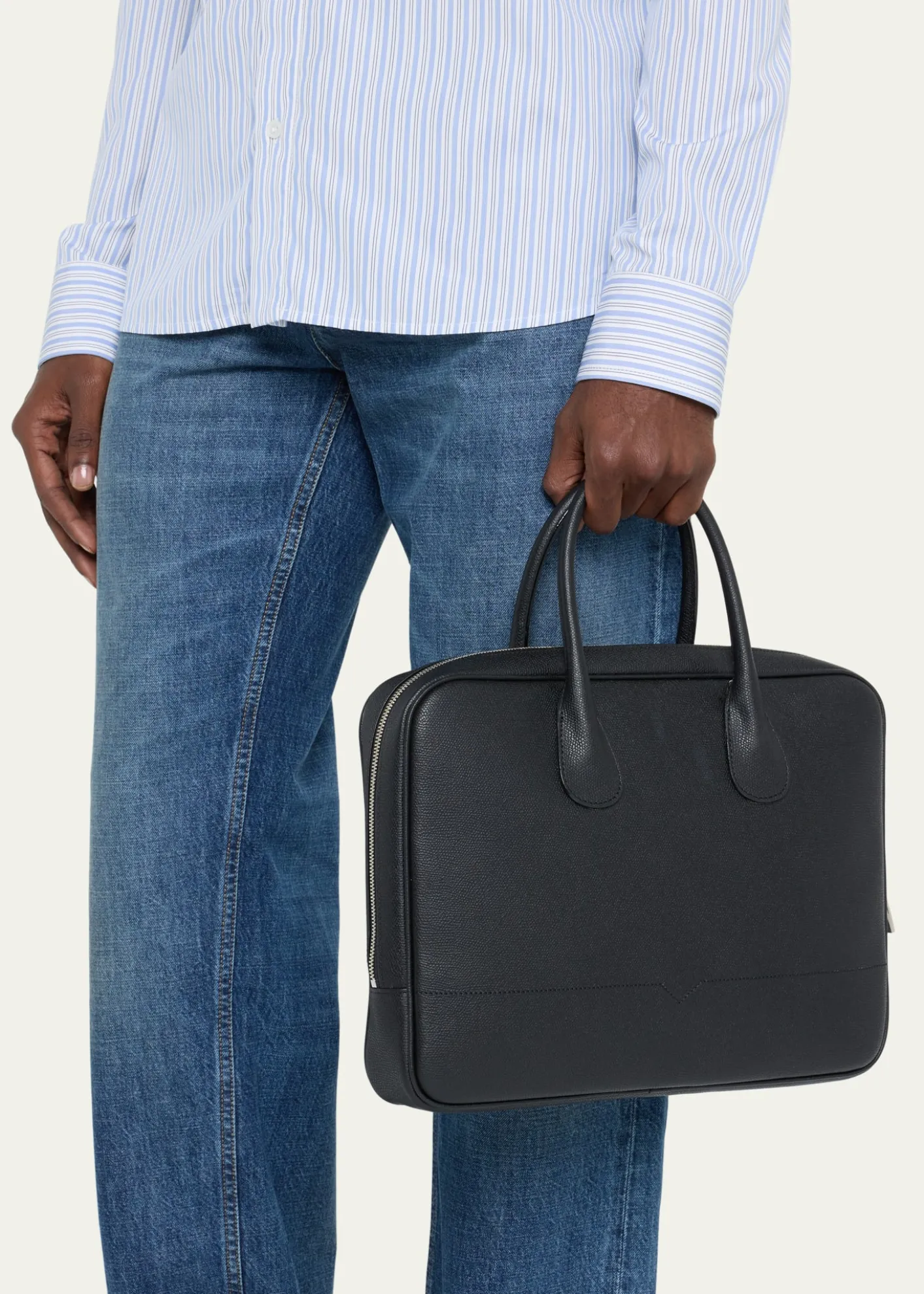 ValextraMen's MyLogo Leather Briefcase