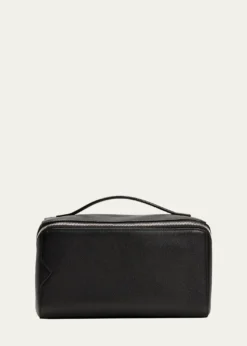 ValextraMen's V-Line Soft Leather Toiletry Bag