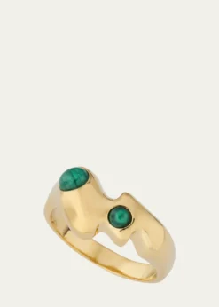 V.BELLAN18K Gold Nelle Ring with Malachite