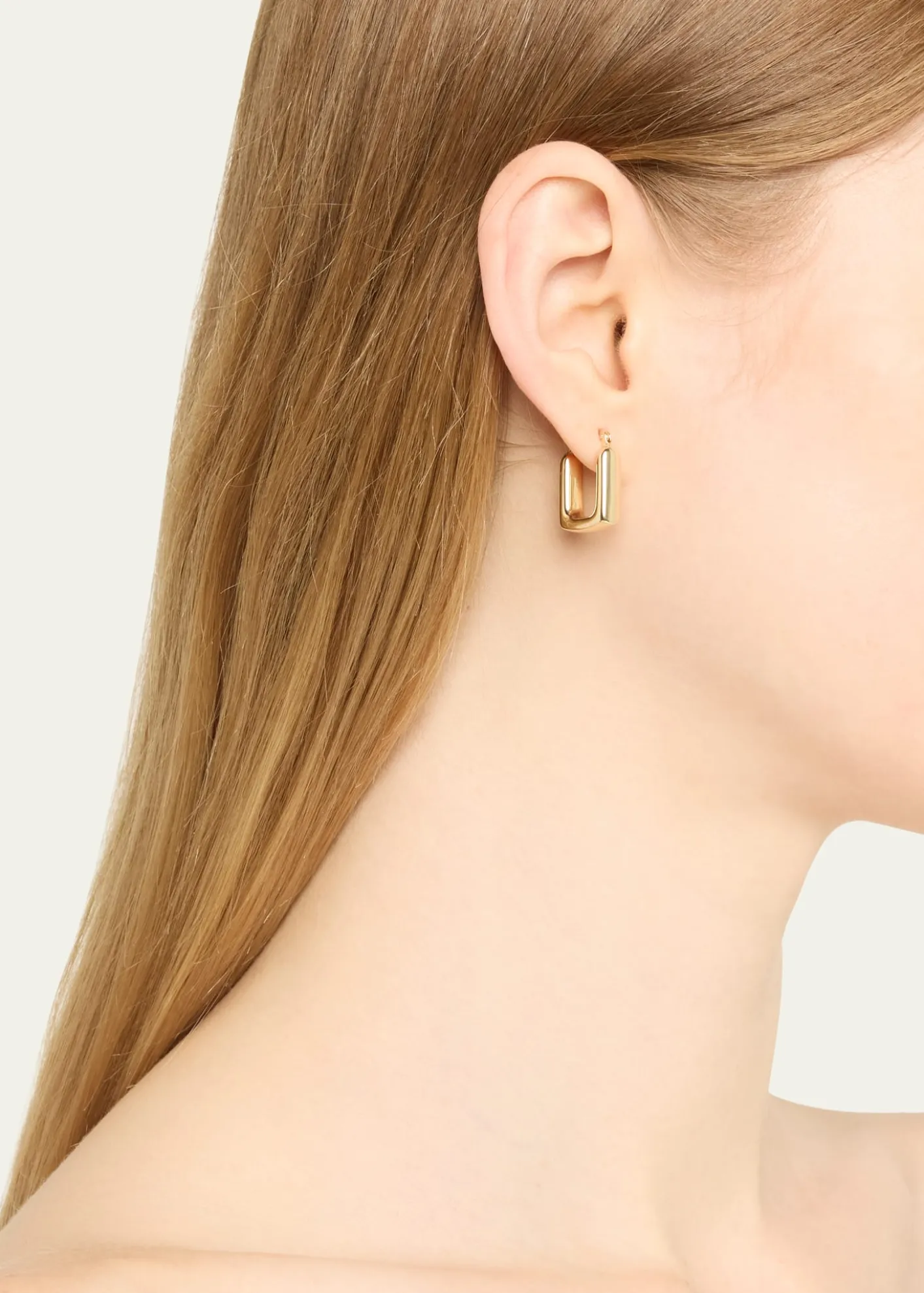 V.BELLAN14K Yellow Gold Small Square Hoop Earrings
