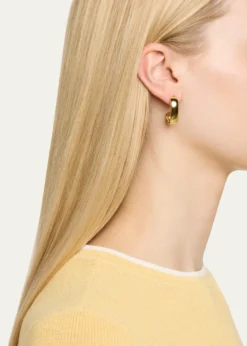 V.BELLANNessi Hoop Earrings with 18K Yellow Gold Plating