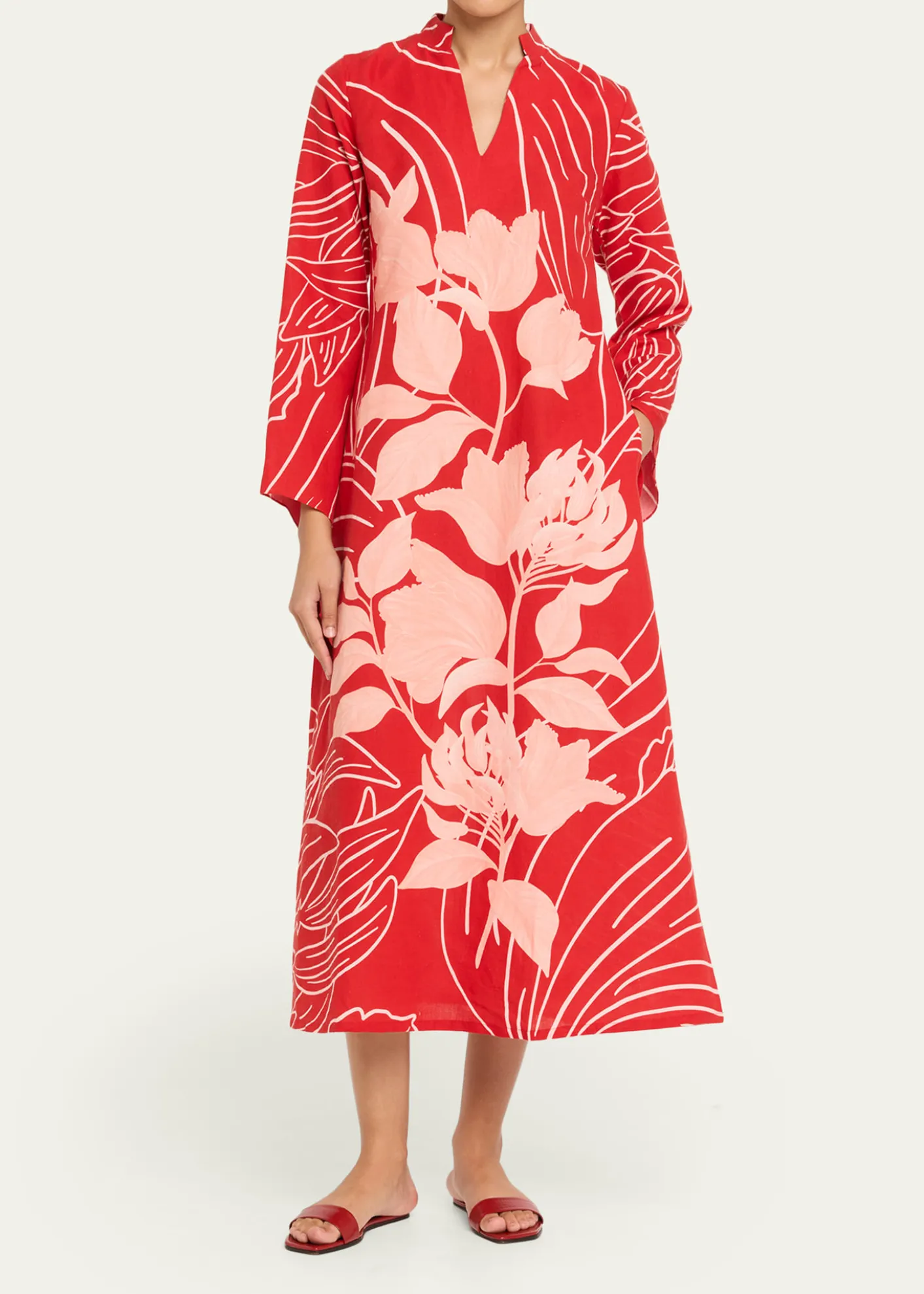 VerandahWild Tulip Linen-Cotton Tunic