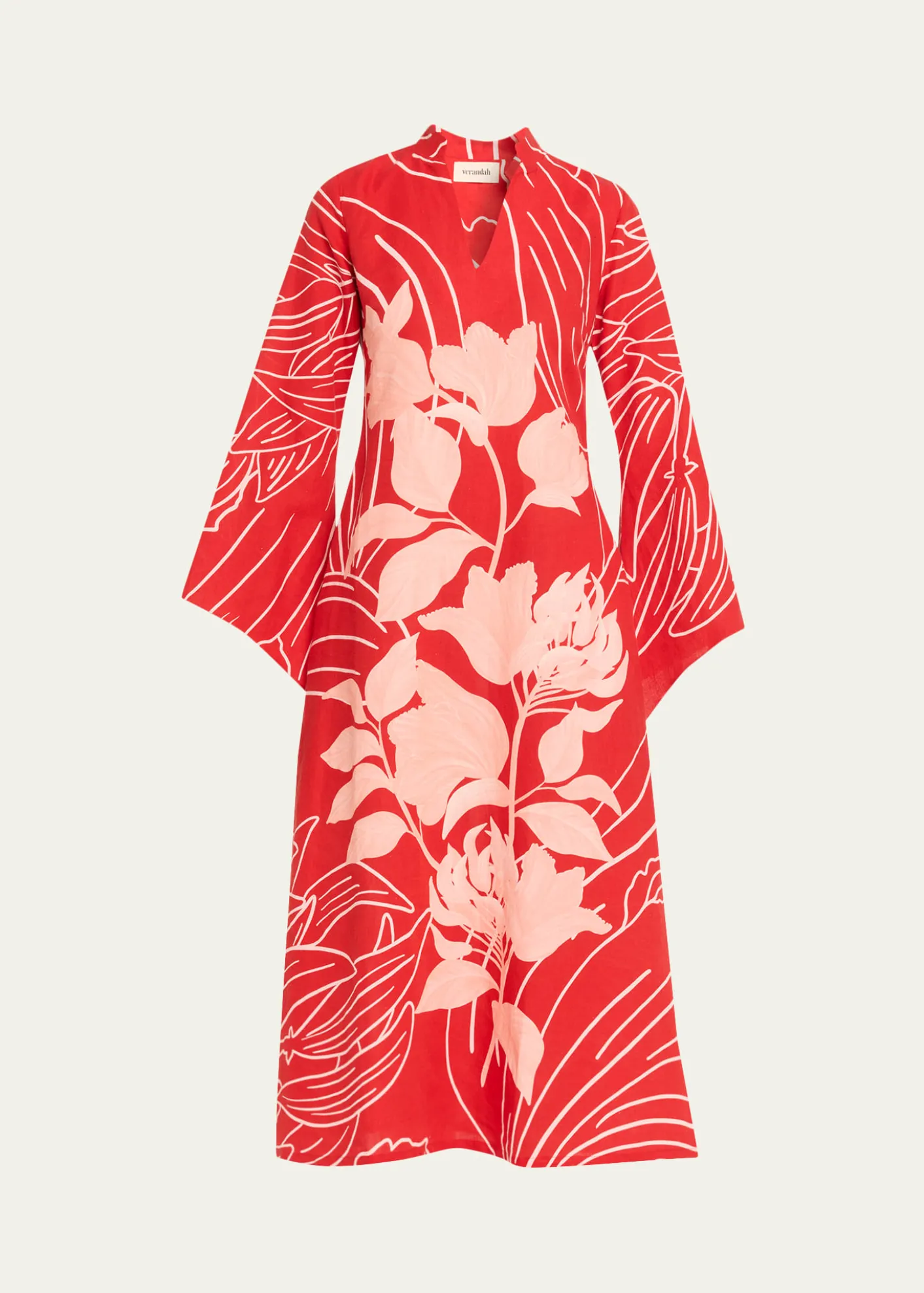 VerandahWild Tulip Linen-Cotton Tunic