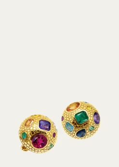 Verdura18K Yellow Gold Mosaic Earrings
