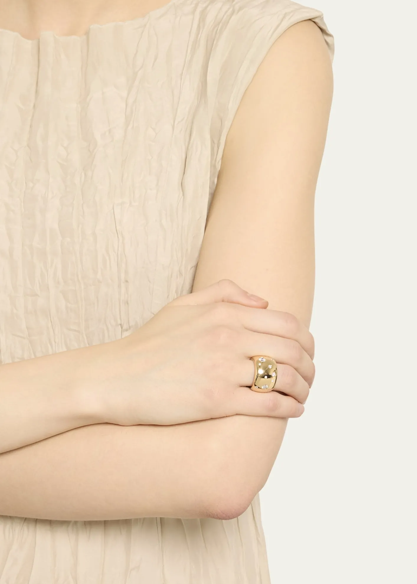 Verdura18K Yellow Gold Diamond Constellation Band Ring