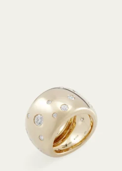 Verdura18K Yellow Gold Diamond Constellation Band Ring