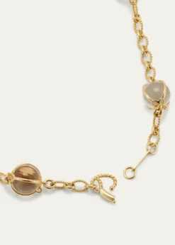 Verdura18k Yellow Gold Rock Crystal Bubbles Necklace
