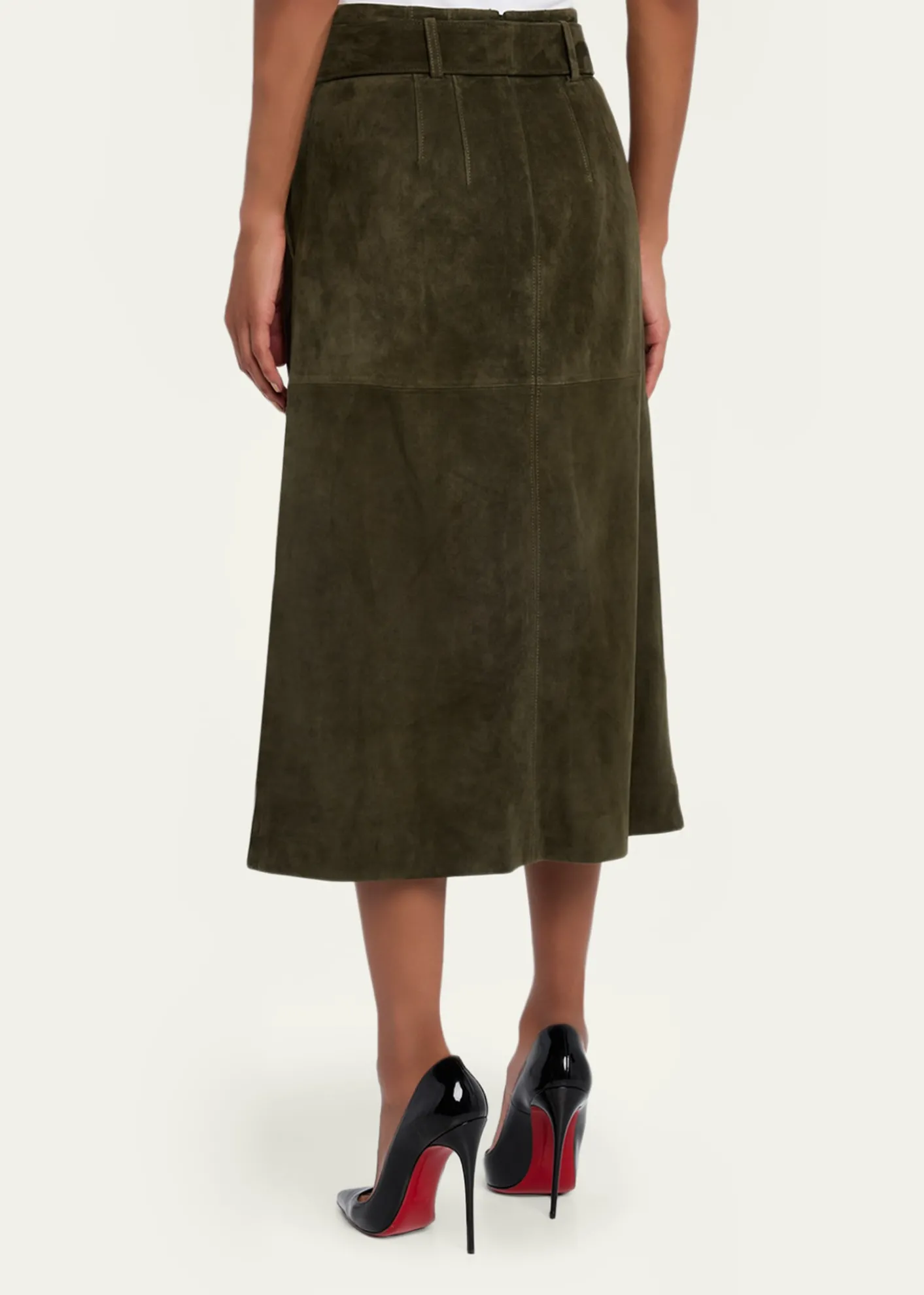 Veronica BeardAlexie Suede Midi Skirt