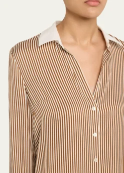 Veronica BeardAmelia Stripe Button-Front Shirt
