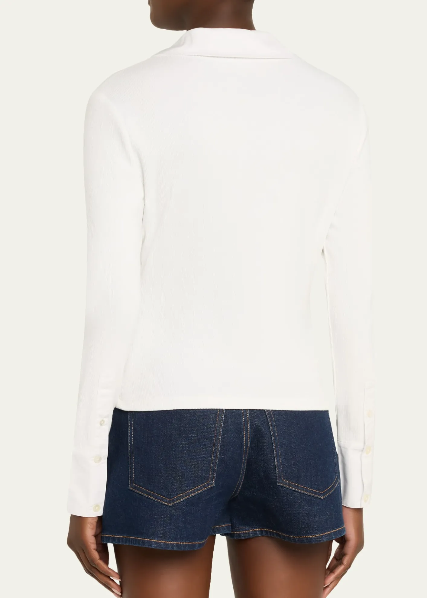 Veronica BeardBrenner Long-Sleeve Asymmetric Button Top