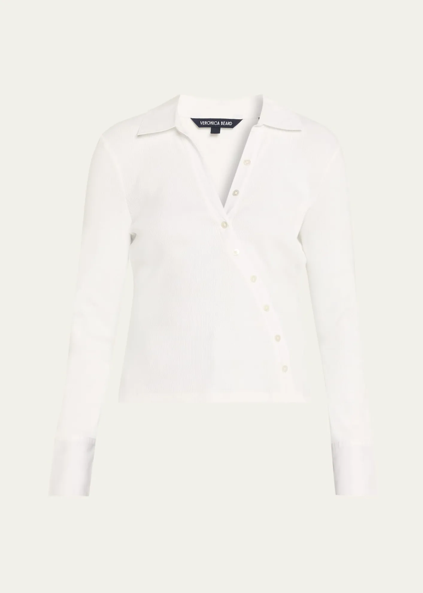 Veronica BeardBrenner Long-Sleeve Asymmetric Button Top