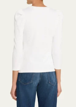 Veronica BeardBritney Puff-Sleeve Cotton Top