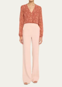 Veronica BeardCalvin Printed Long-Sleeve Blouse