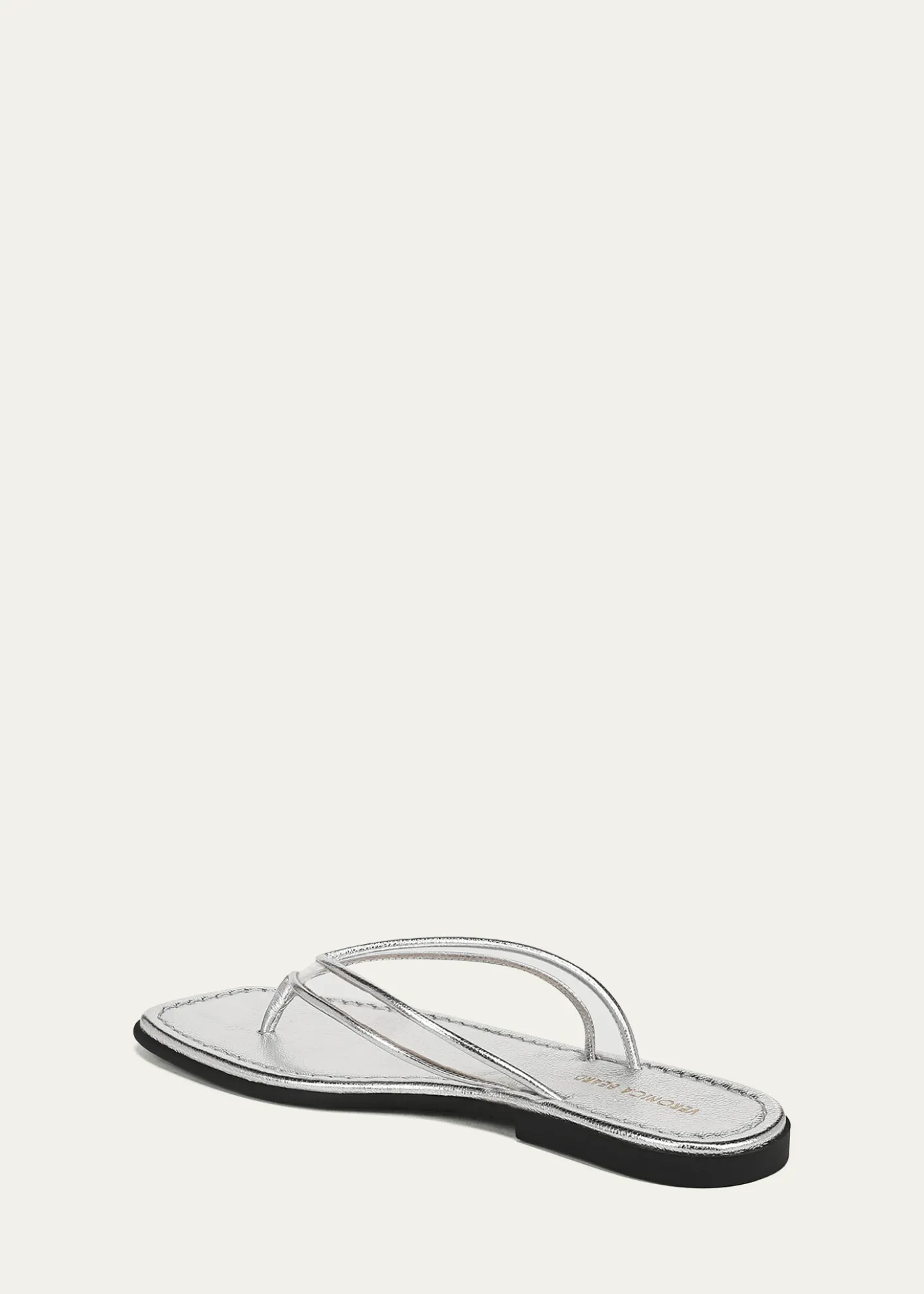 Veronica BeardClea Metallic Leather Jelly Thong Sandals