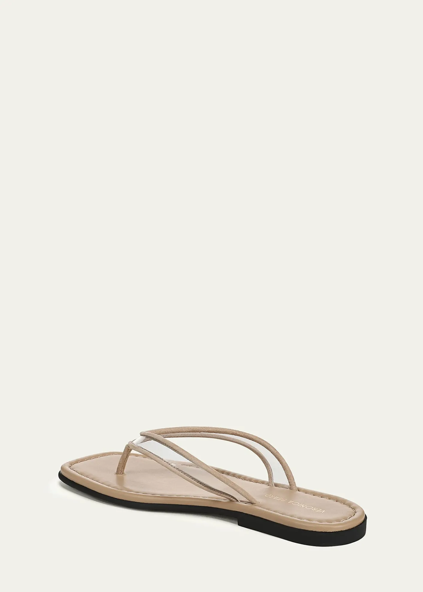 Veronica BeardClea Suede-Trimmed Jelly Thong Sandals