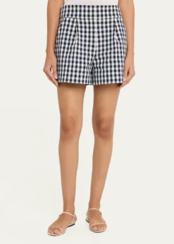 Veronica BeardHaina Cotton Gingham Shorts