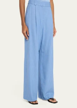 Veronica BeardHeyser Pinstripe Wide-Leg Pants