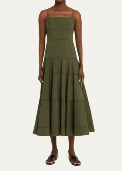 Veronica BeardIlona Tiered Faille Midi Dress