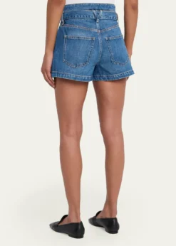 Veronica BeardJaylen Belted Denim Shorts