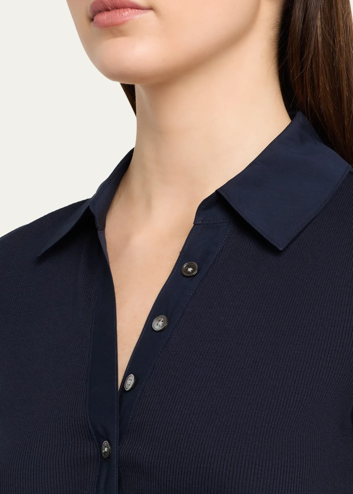 Veronica BeardKearney Short-Sleeve Polo Tee