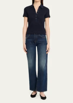Veronica BeardKearney Short-Sleeve Polo Tee