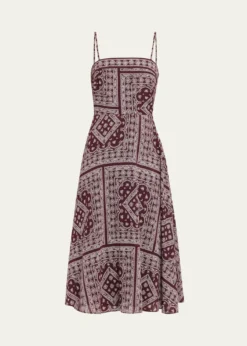 Veronica BeardKitt Bandana-Print Midi Dress