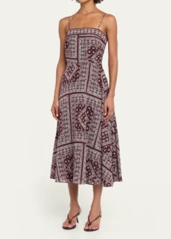 Veronica BeardKitt Bandana-Print Midi Dress