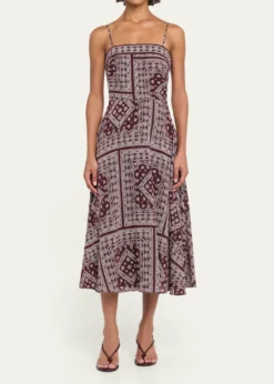 Veronica BeardKitt Bandana-Print Midi Dress