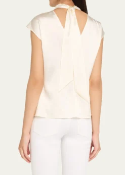 Veronica BeardLeilany Draped Silk Top