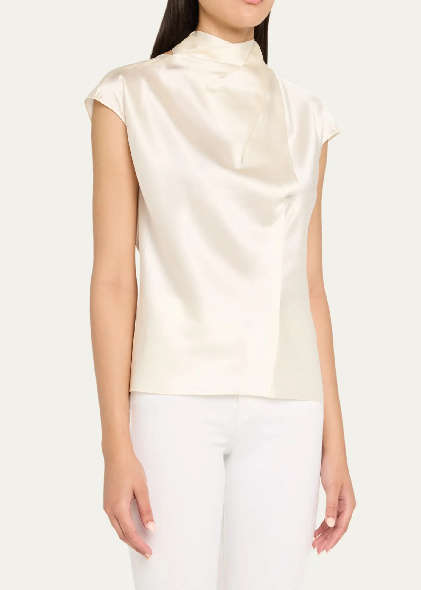 Veronica BeardLeilany Draped Silk Top