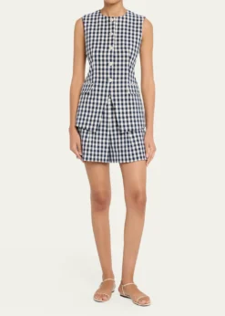 Veronica BeardLois Tailored Gingham Vest