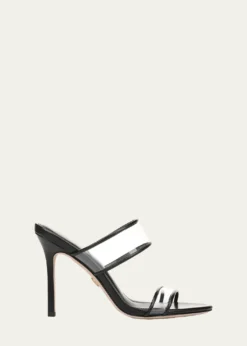 Veronica Beard95mm Asha Leather Piping Jelly Sandals