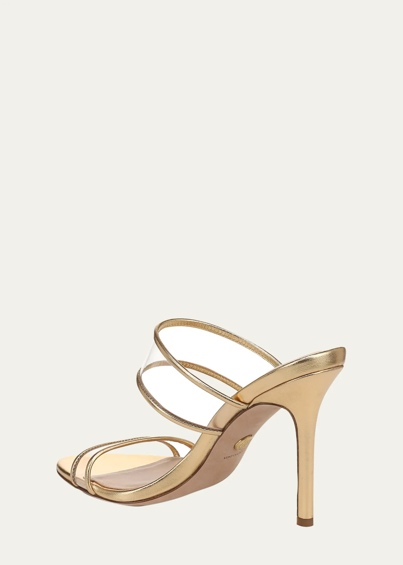Veronica Beard95mm Asha Metallic Leather Piping Jelly Sandals