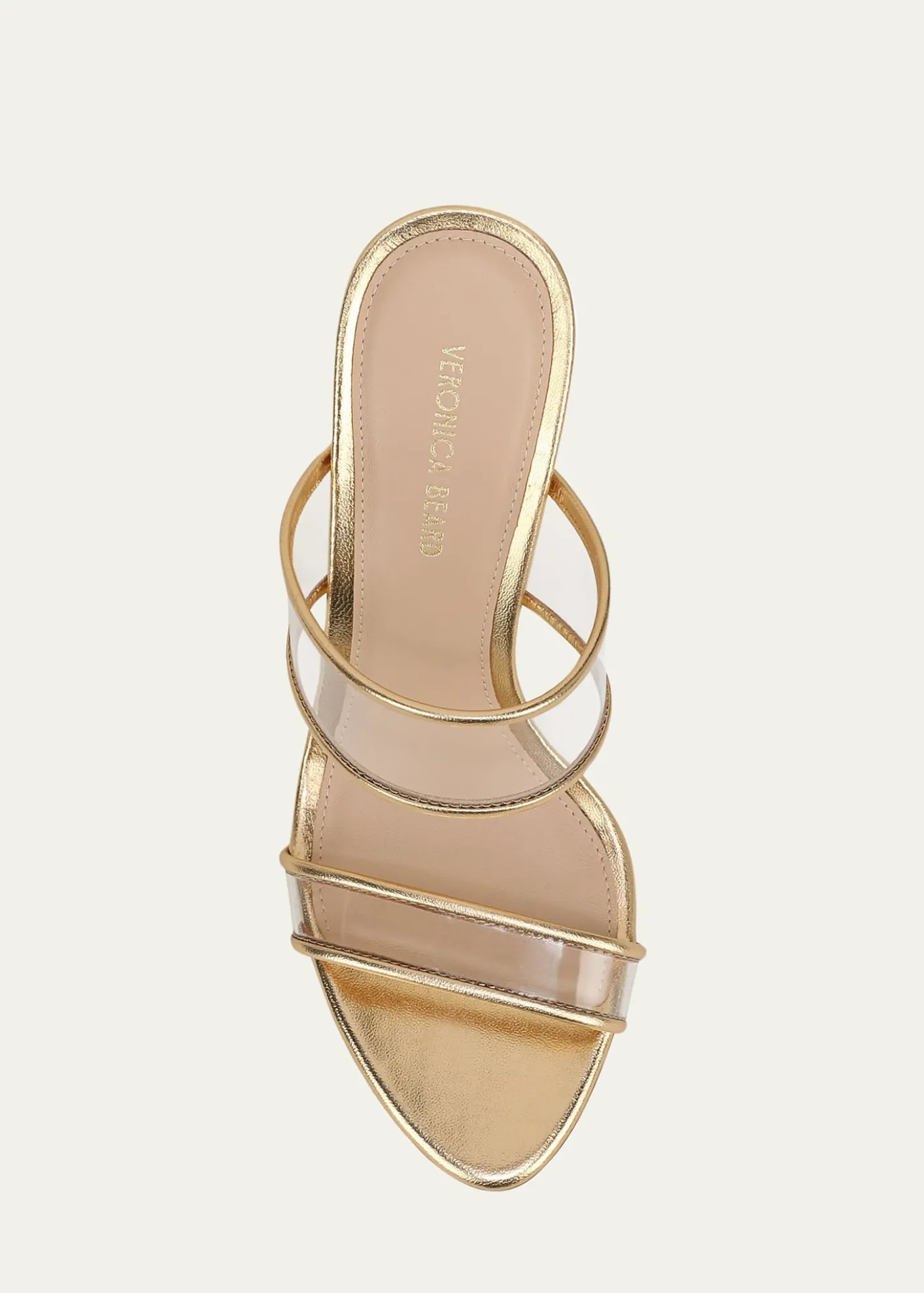 Veronica Beard95mm Asha Metallic Leather Piping Jelly Sandals